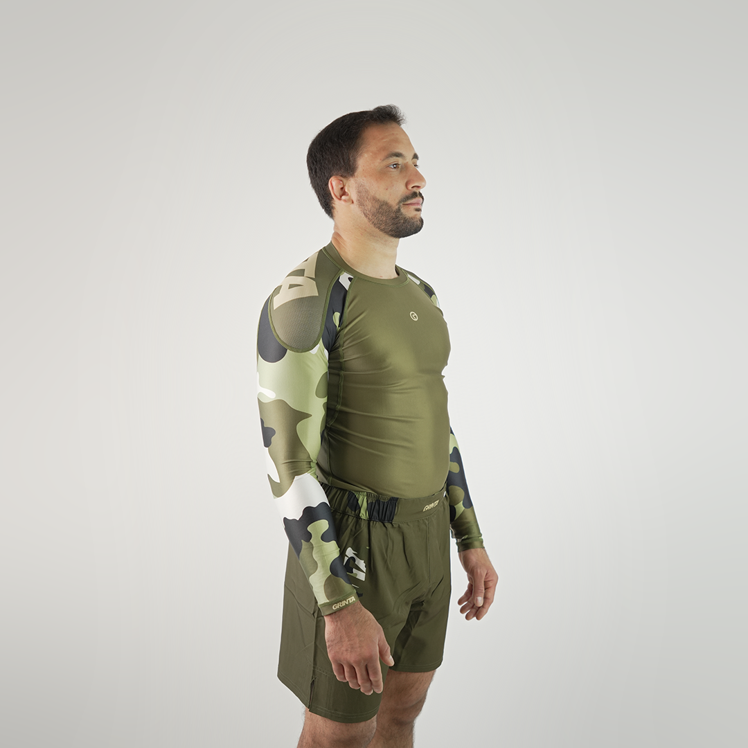 Camouflage Long Sleeve Rashguard - Army Green