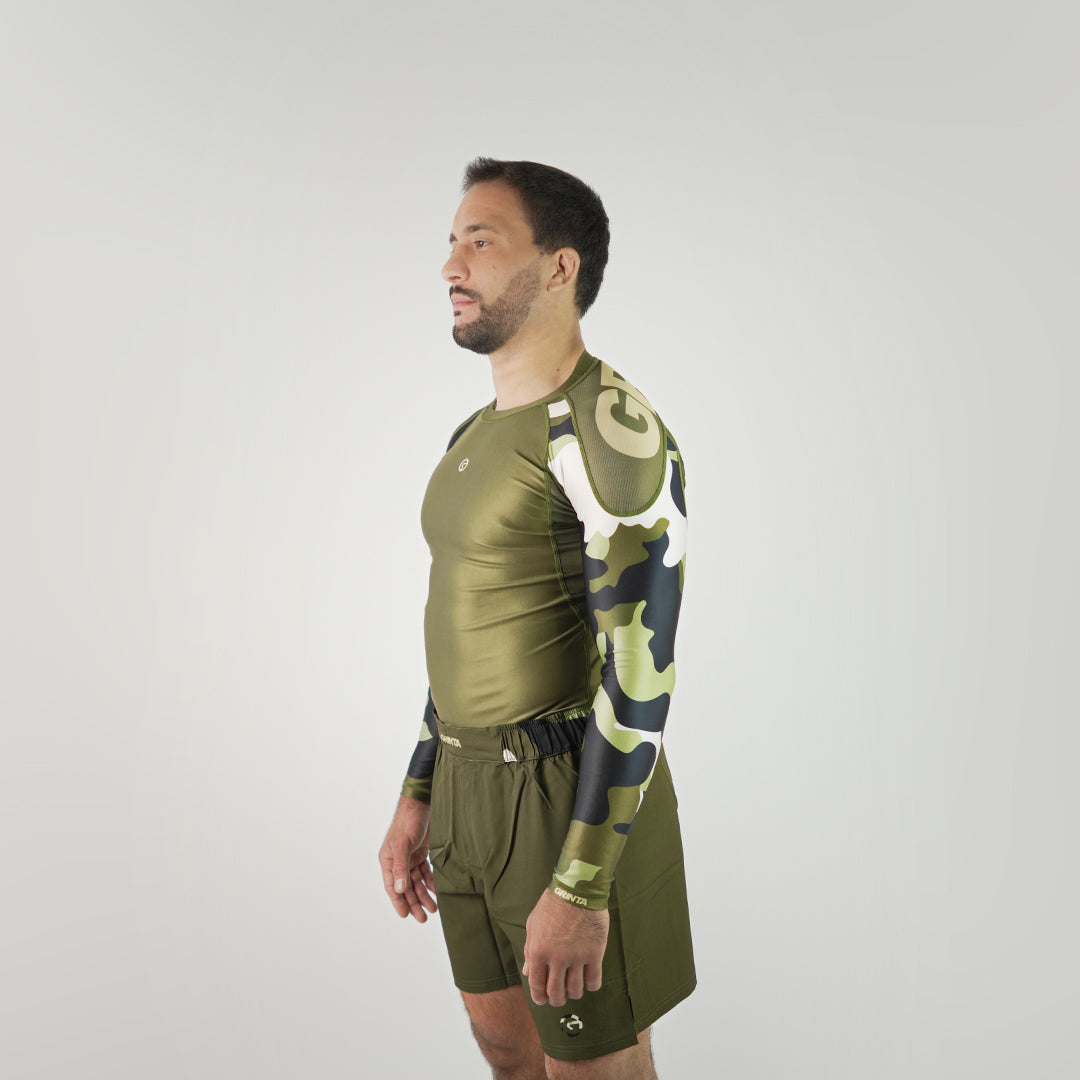 Camouflage Long Sleeve Rashguard - Army Green
