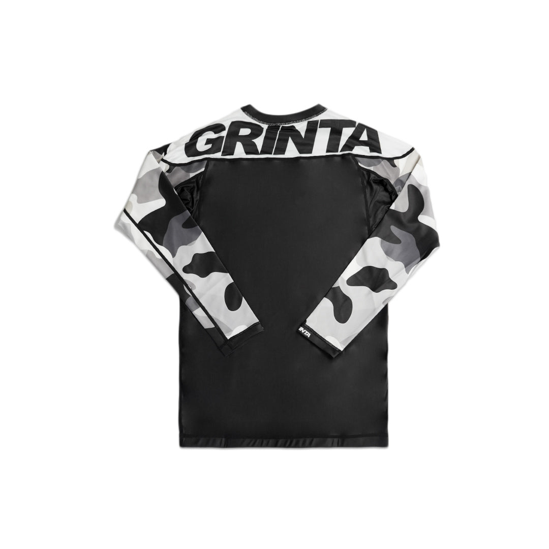 Camouflage Long Sleeve Rashguard - Black