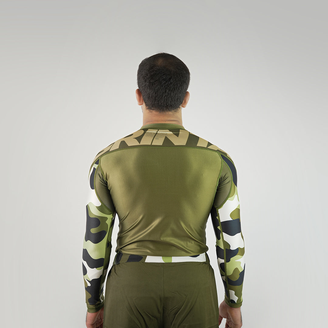 Camouflage Long Sleeve Rashguard - Army Green