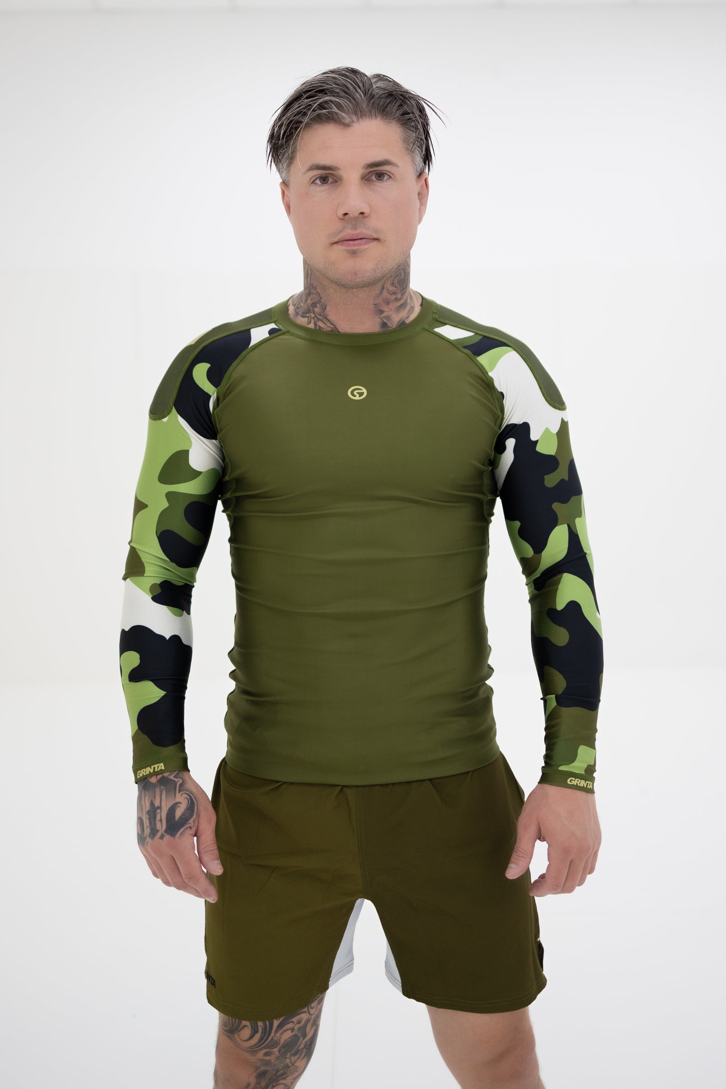 Camouflage Long Sleeve Rashguard - Army Green