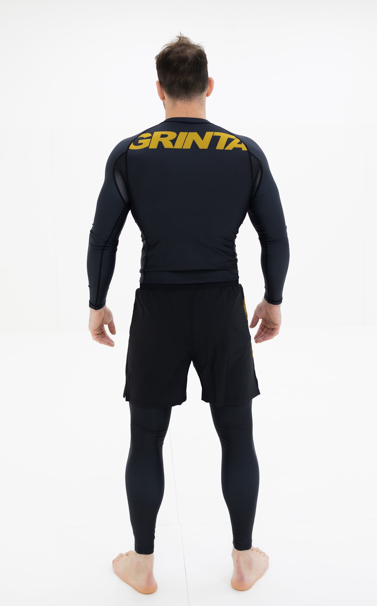 Core Hybrid Long Shorts V2 - Black/Gold