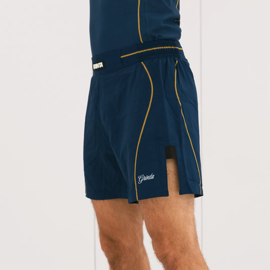 Flow Shorts - Steel Blue/Gold
