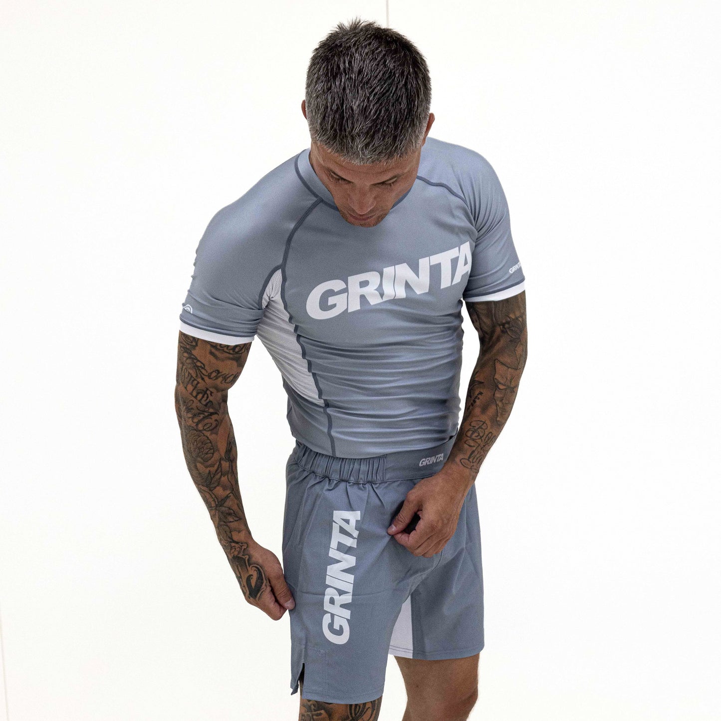 Core Rashguard - Cool Grey/White