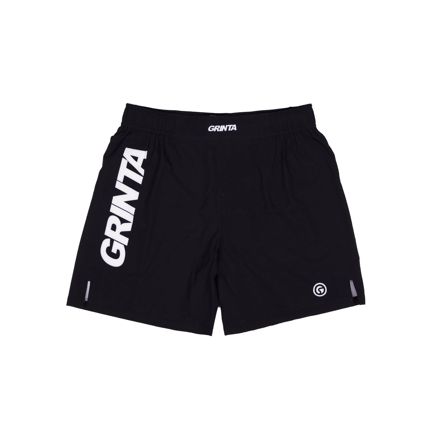 High-performance BJJ and MMA Black shorts with quick-dry fabric, four-way stretch, elastic waistband, and sublimation printing
