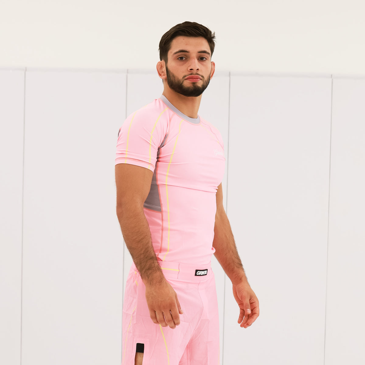 Flow Rashguard - Pink/Yellow