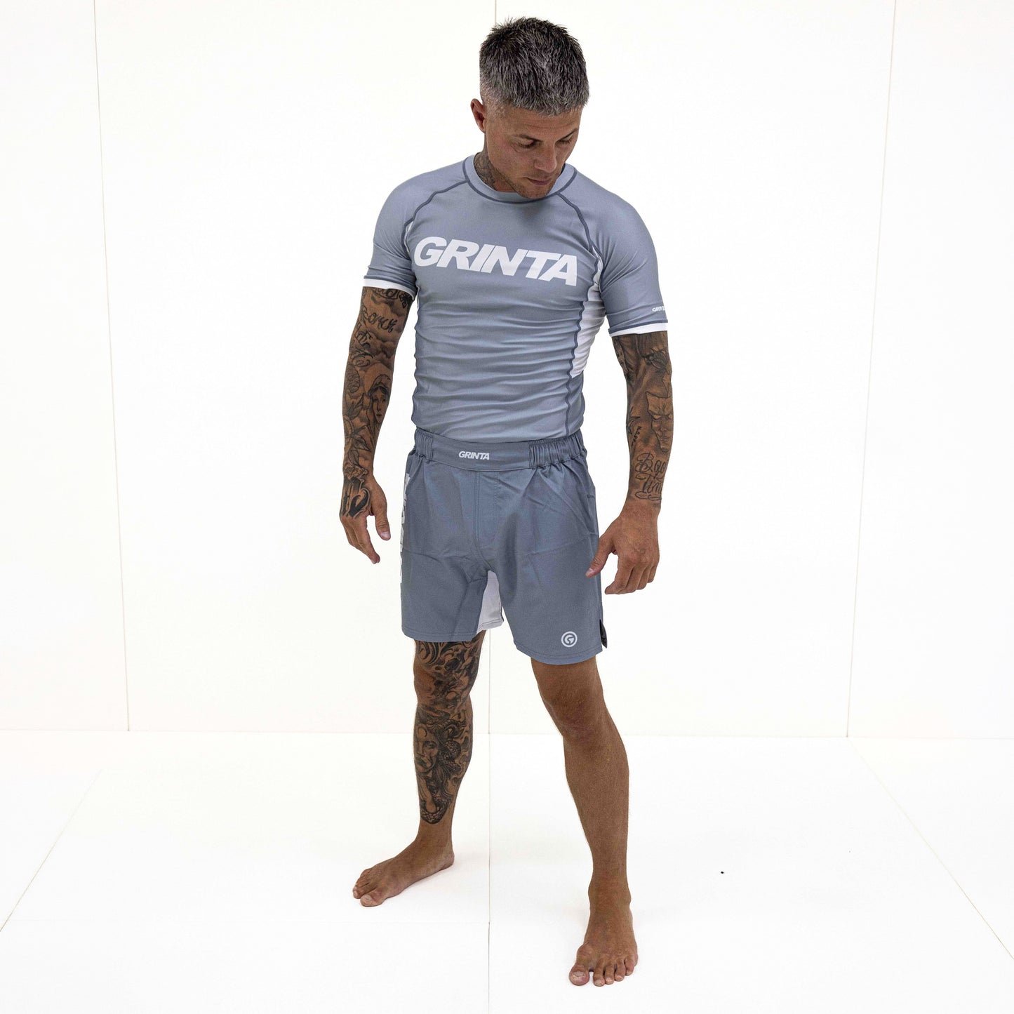 Core Rashguard - Cool Grey/White