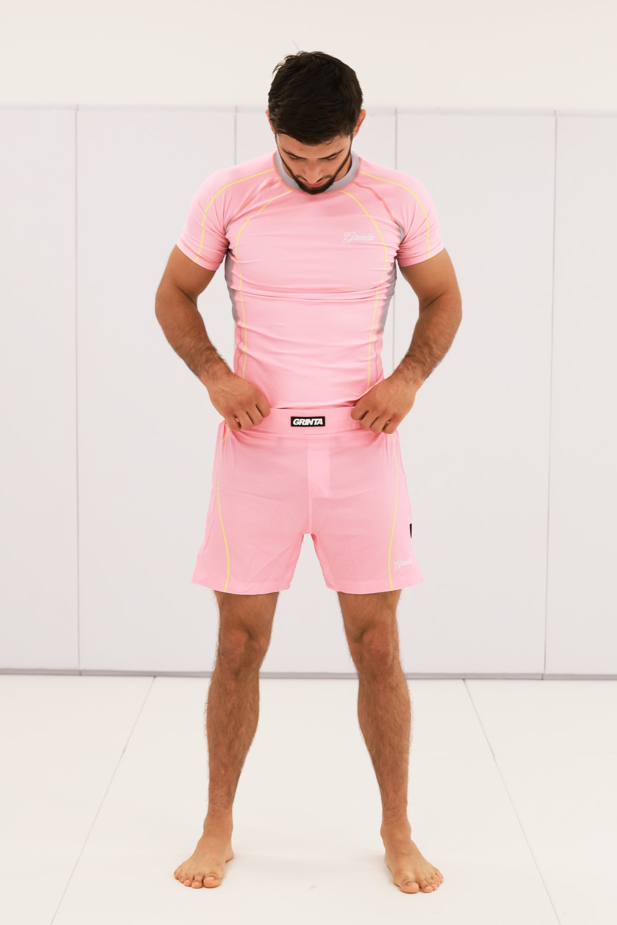 Flow Rashguard - Pink/Yellow