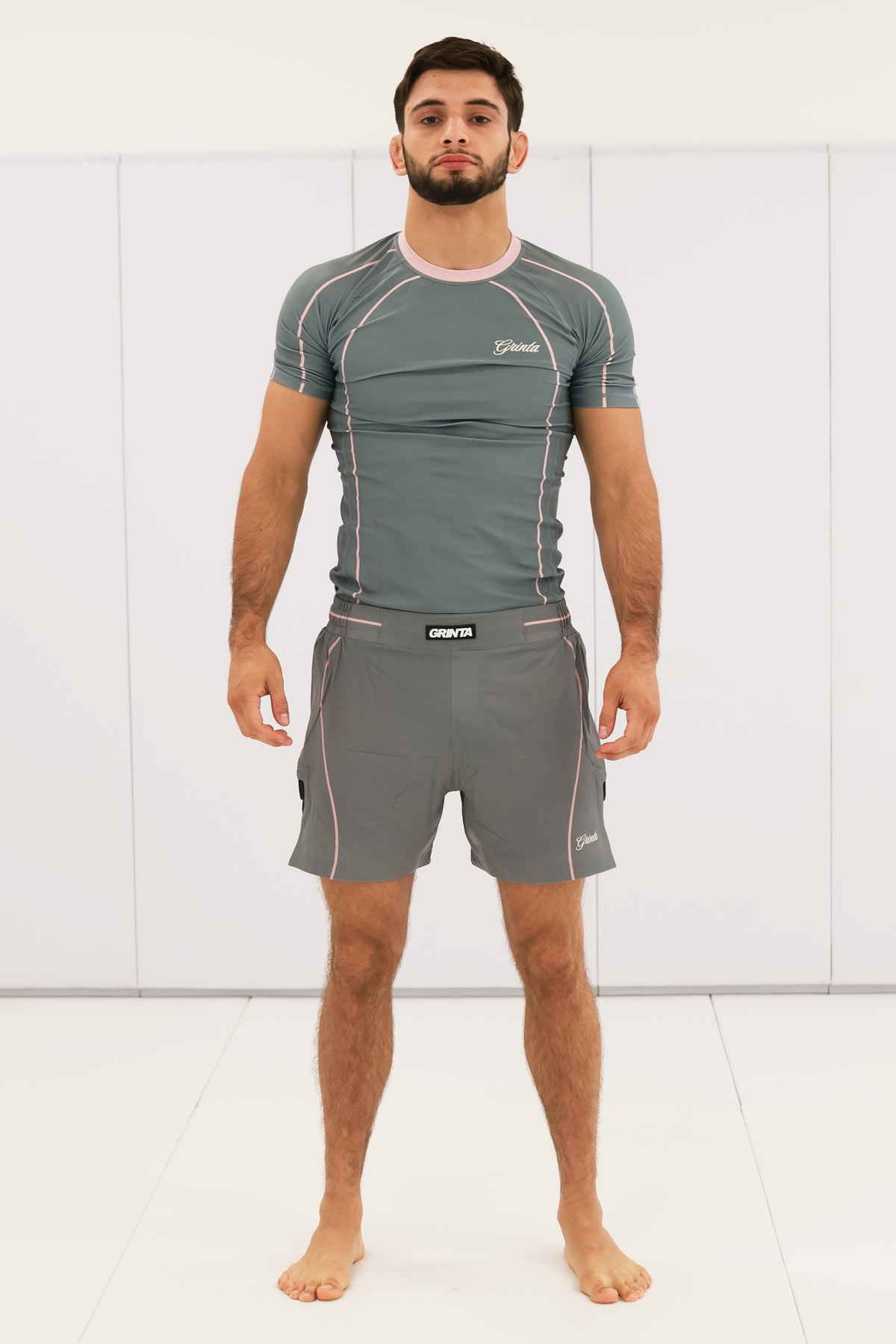Flow Rashguard - Grey/Pink