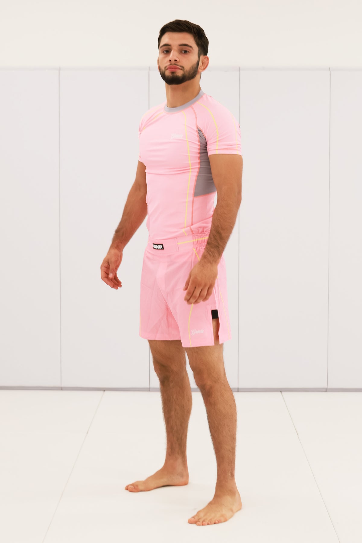 Flow Rashguard - Pink/Yellow
