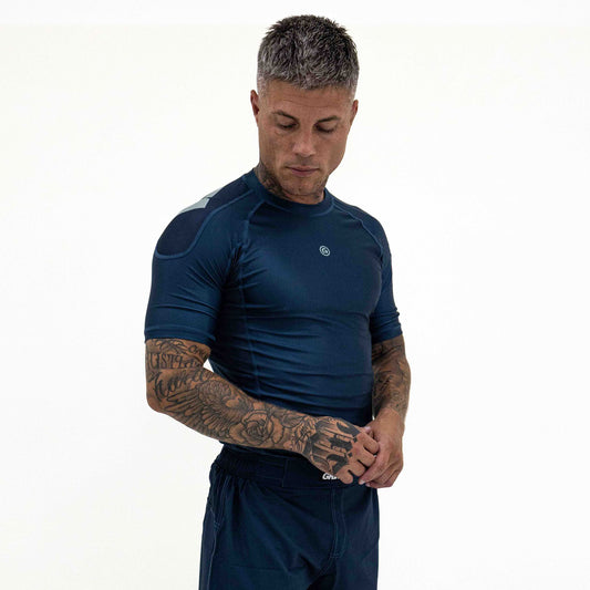 Performance Rashguard - Navy Blue/Mint
