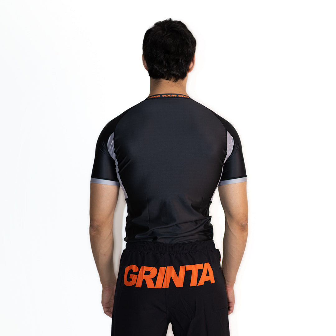 Core Rashguard - Black/Orange