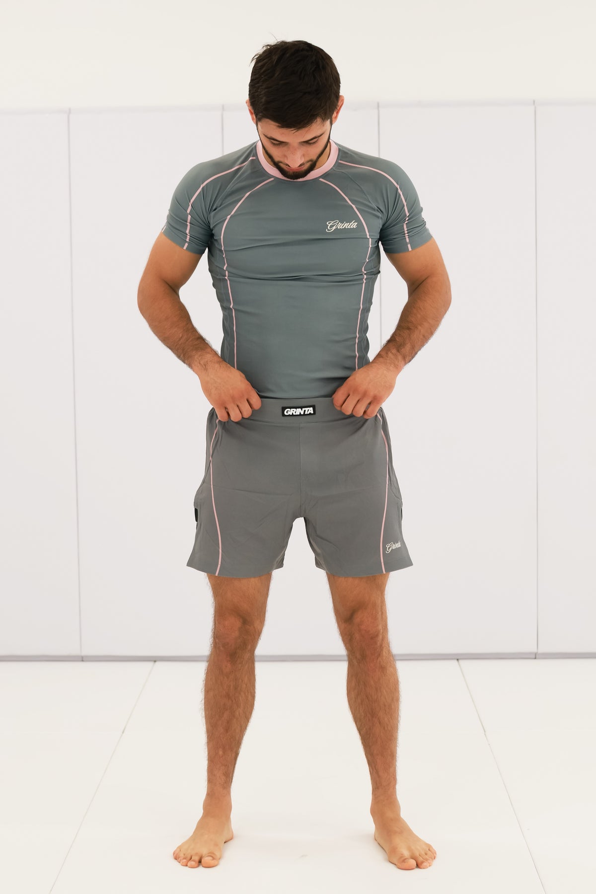 Flow Rashguard - Grey/Pink