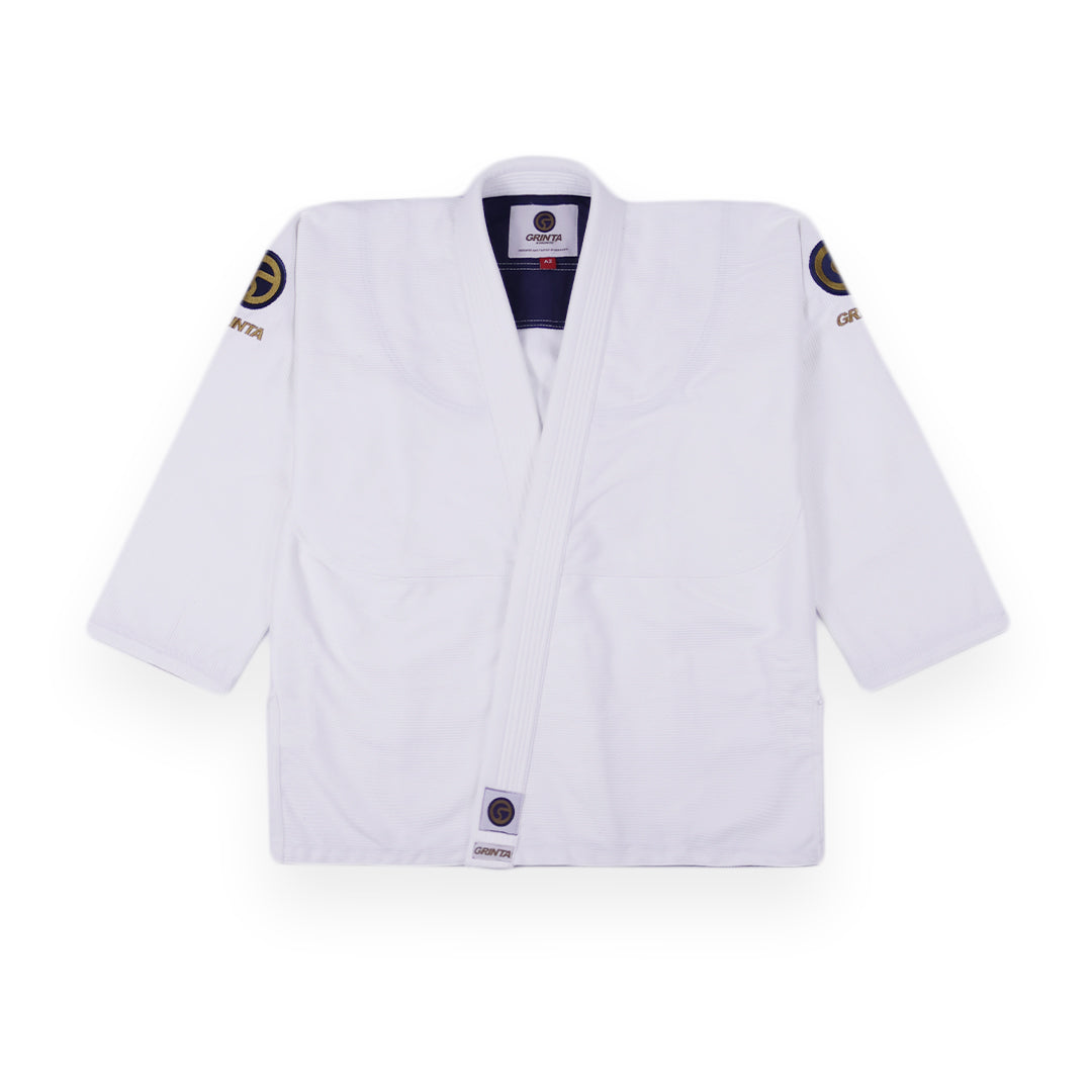 Essential Gi White With Brown/Navy Blue