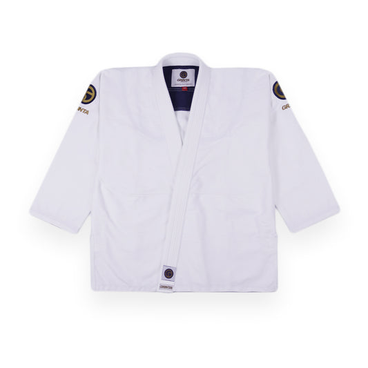 Essential Gi White With Brown/Navy Blue