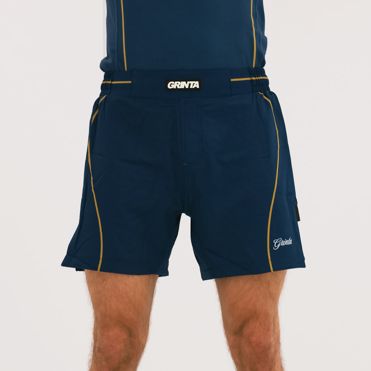 Flow Shorts - Steel Blue/Gold