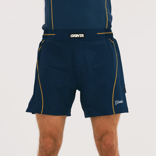 Flow Shorts - Steel Blue/Gold