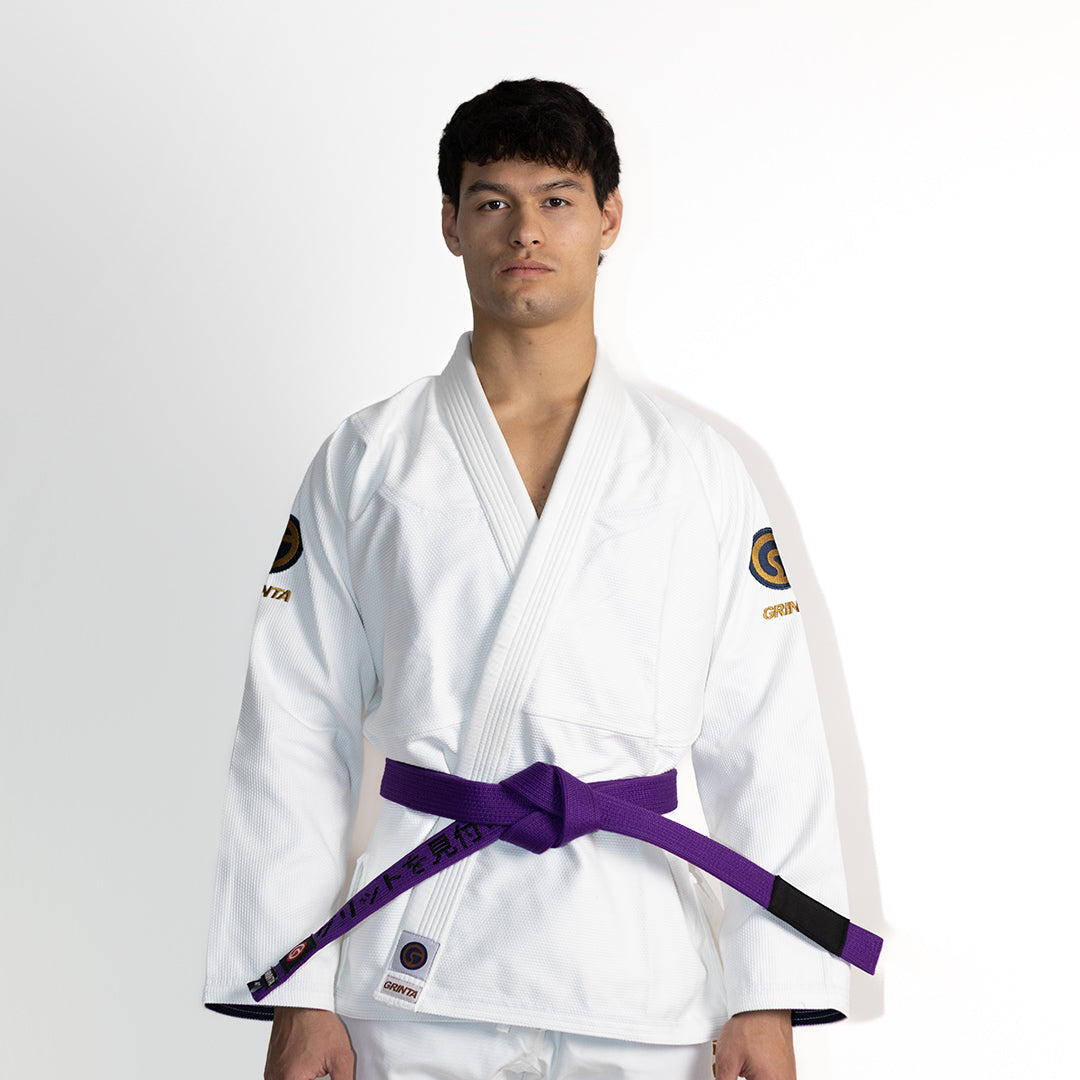 Essential Gi White With Brown/Navy Blue