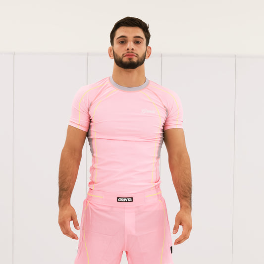 Flow Rashguard - Pink/Yellow