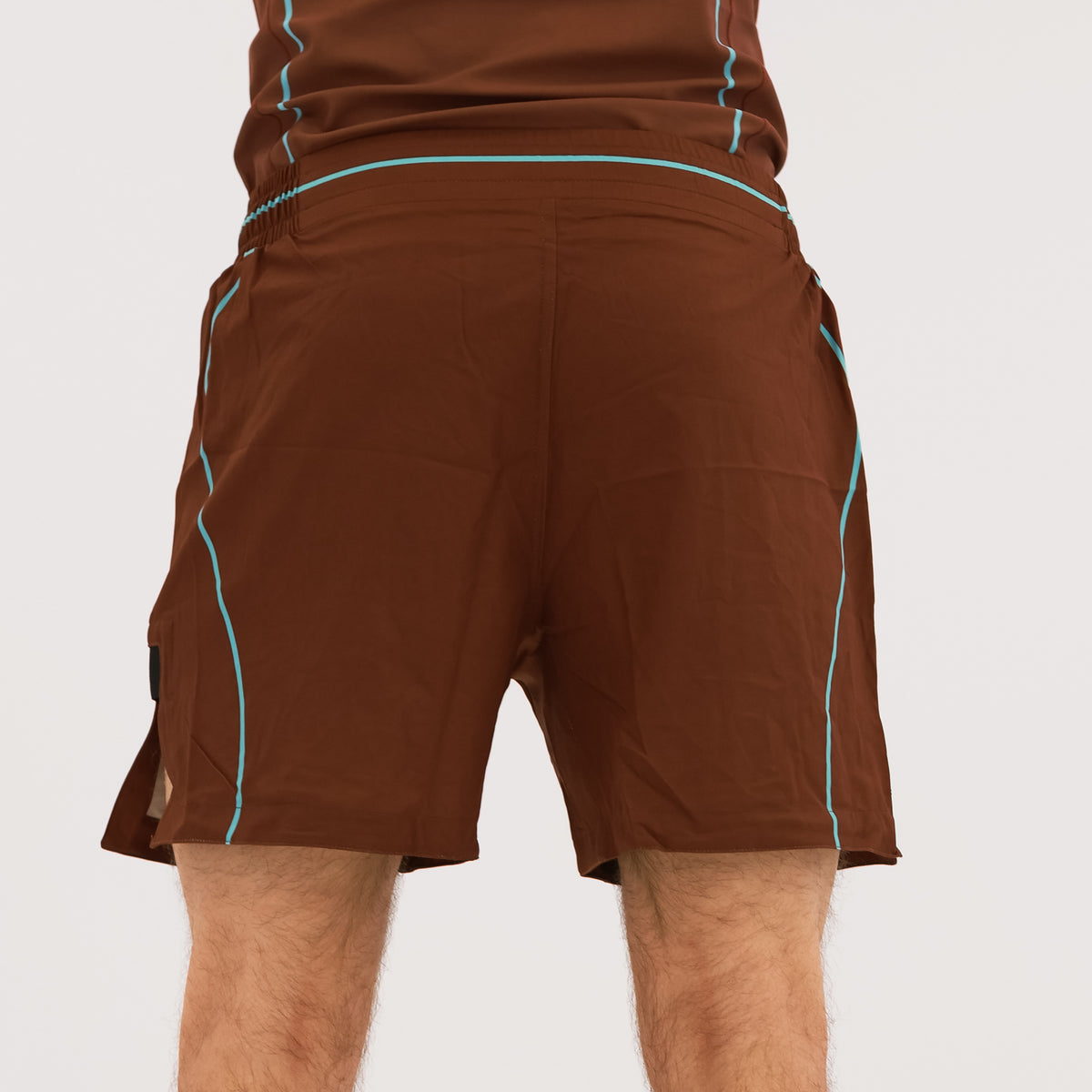 Flow Shorts - Brown/Sky Blue