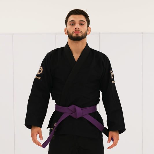 Essential Gi White With Deep Purple/Sand