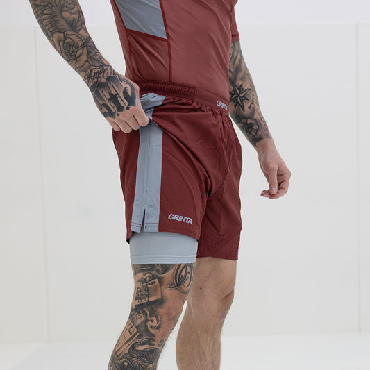 RevLine Hybrid Shorts - Burgundy