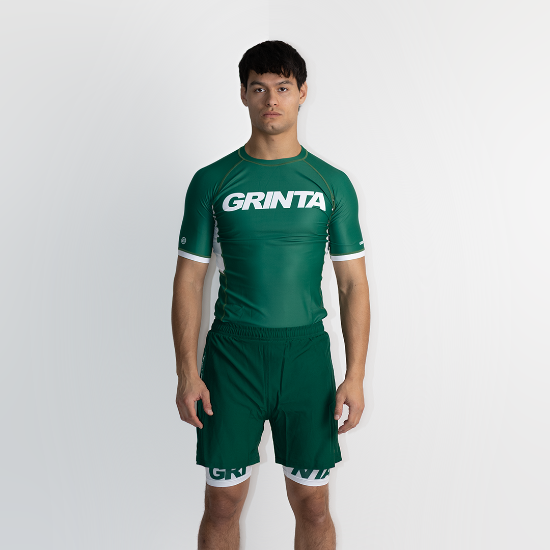 Core Rashguard - Green/White