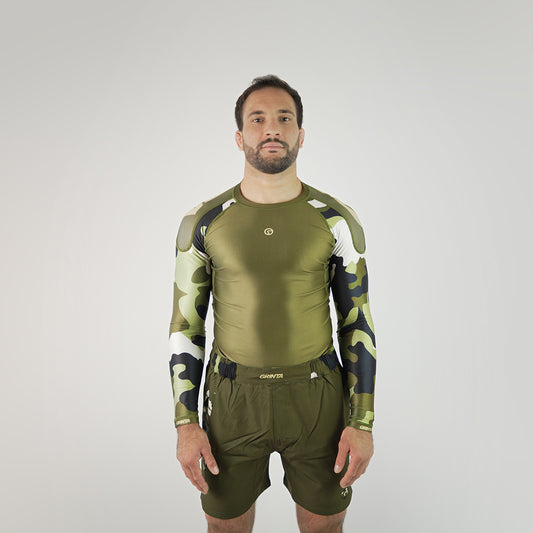 Camouflage Long Sleeve Rashguard - Army Green