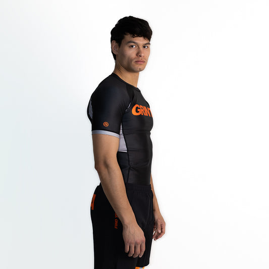 Core Rashguard - Black/Orange