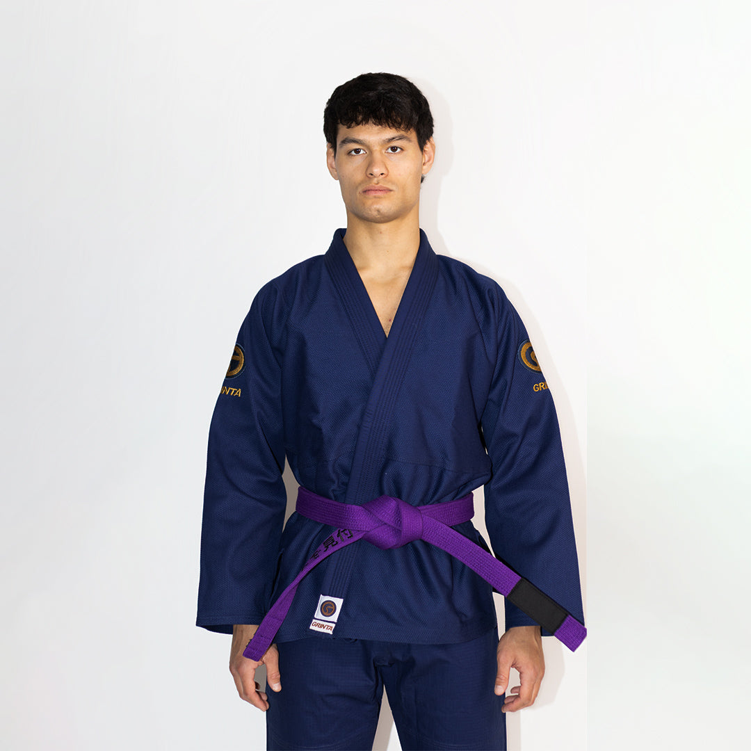 Essential Gi Navy Blue With Brown