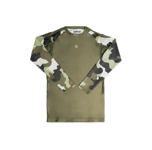 Camouflage Long Sleeve Rashguard - Army Green