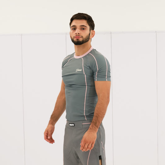 Flow Rashguard - Grey/Pink