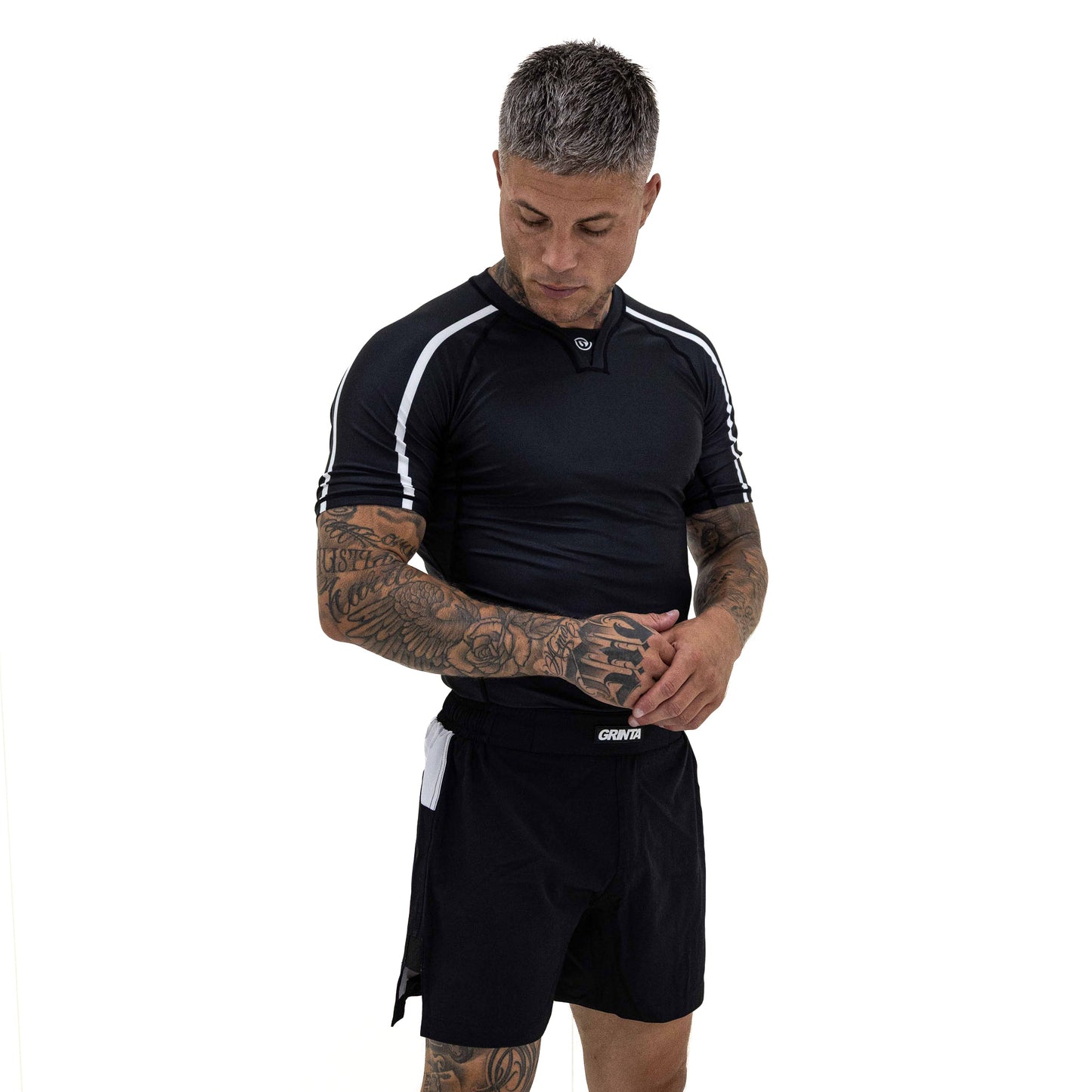 Onyx V-Neck Rashguard - Black