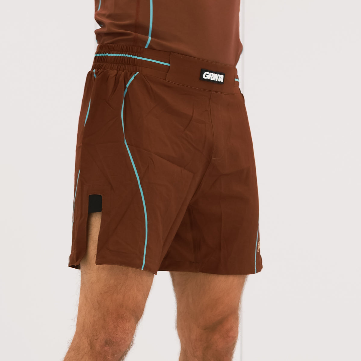 Flow Shorts - Brown/Sky Blue
