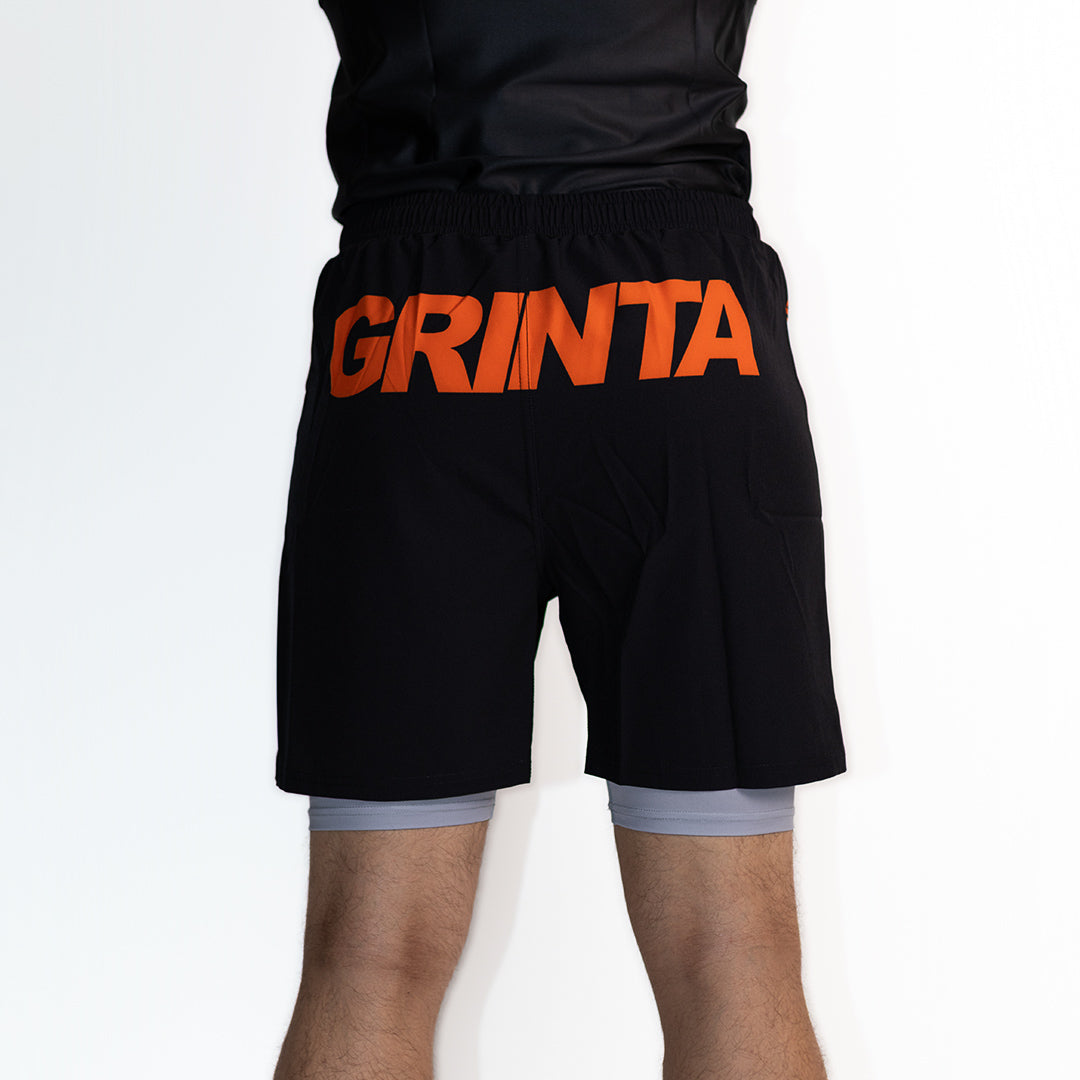 Core Hybrid Shorts 2.0 - Black/Orange