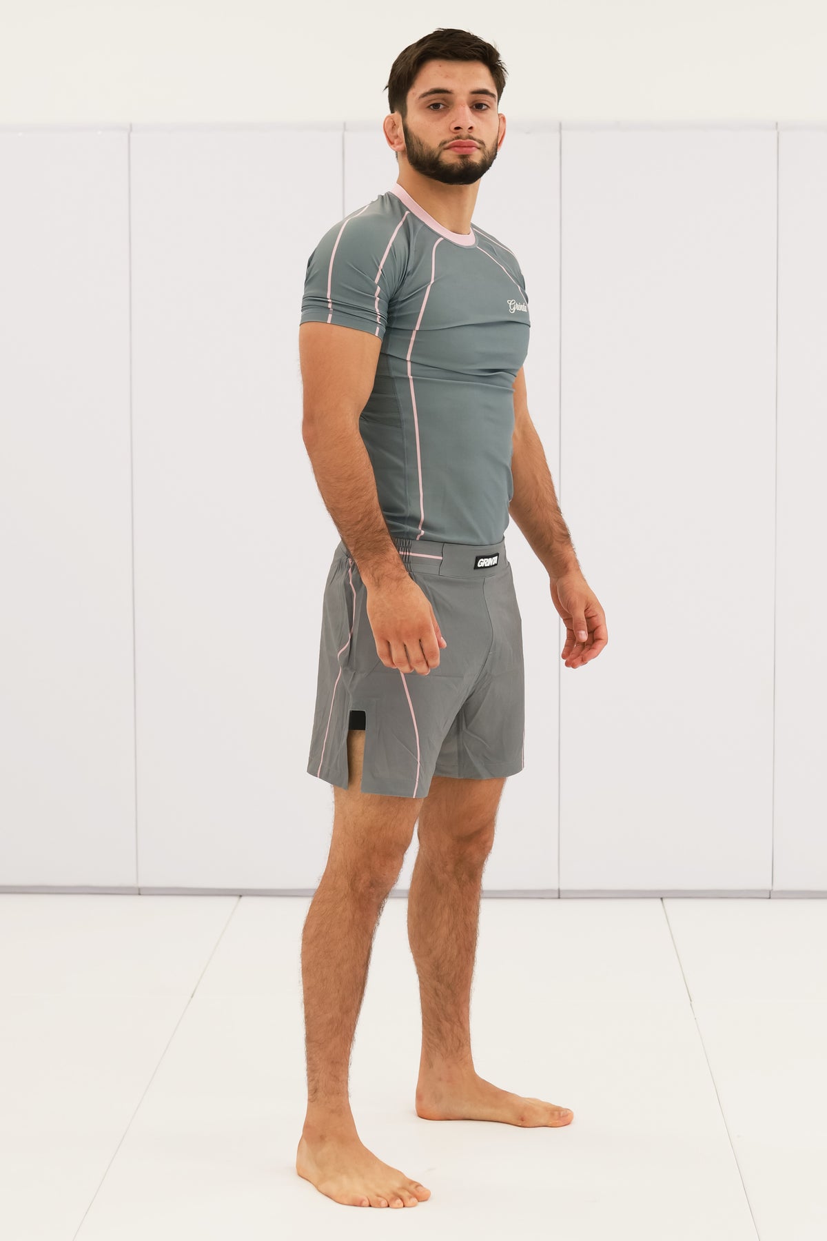 Flow Rashguard - Grey/Pink