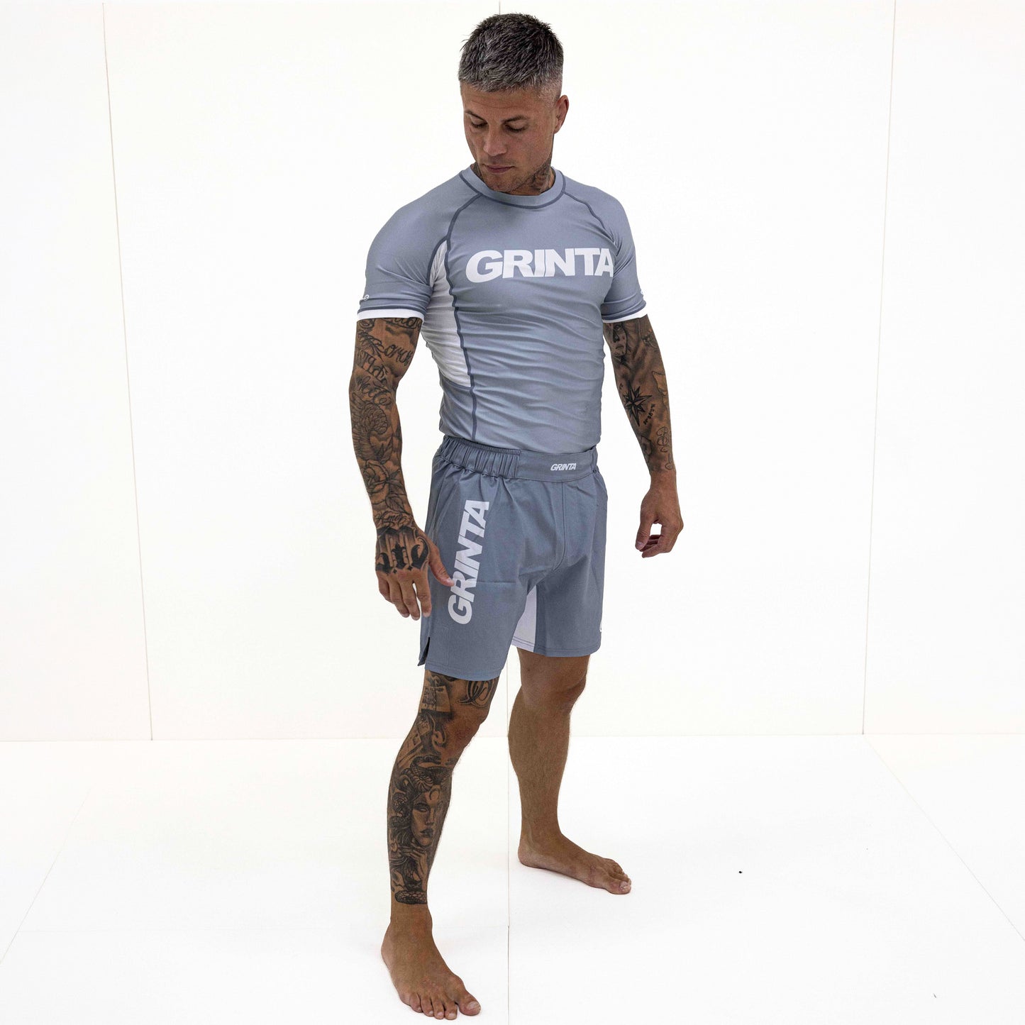 Core Rashguard - Cool Grey/White