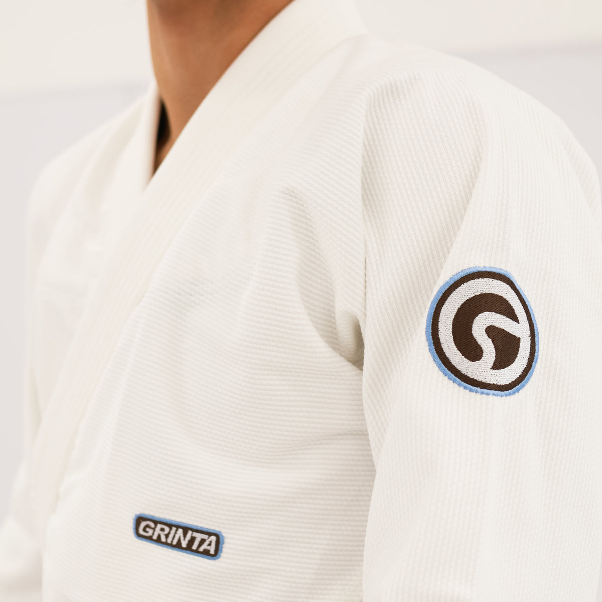 Comp Gi White - Brown/Sky Blue