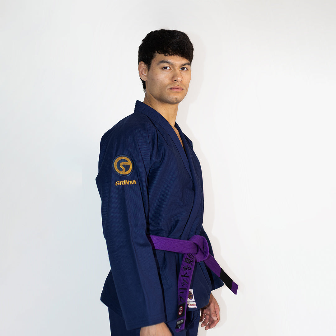 Essential Gi Navy Blue With Brown