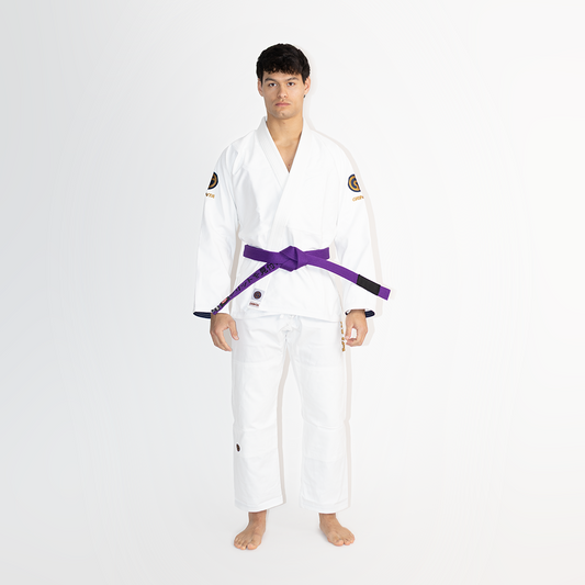 Essential Gi White With Brown/Navy Blue