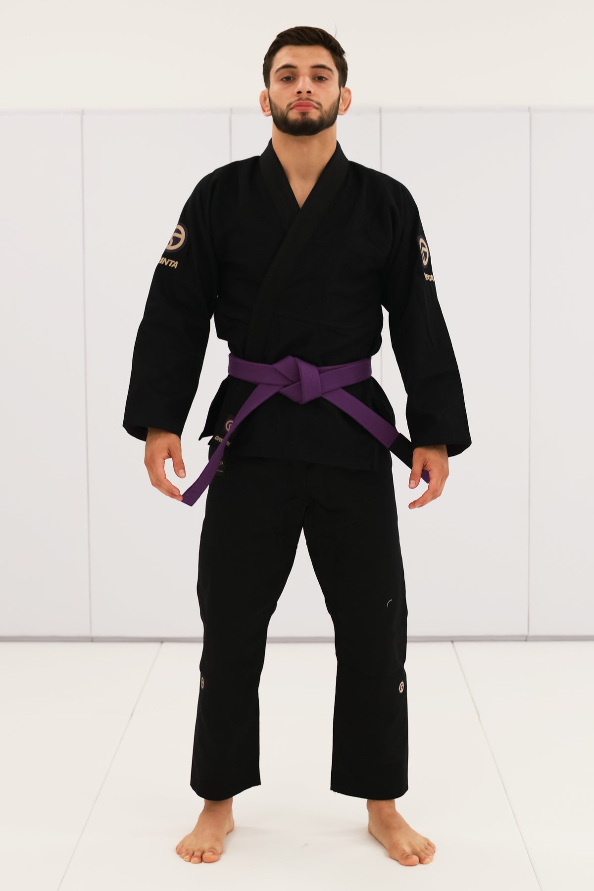 Essential Gi White With Deep Purple/Sand