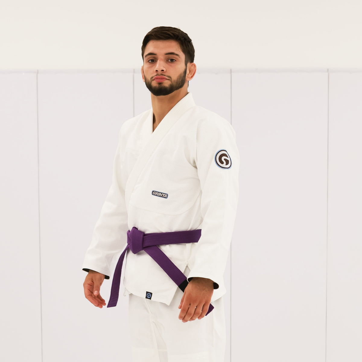 Comp Gi White - Brown/Sky Blue