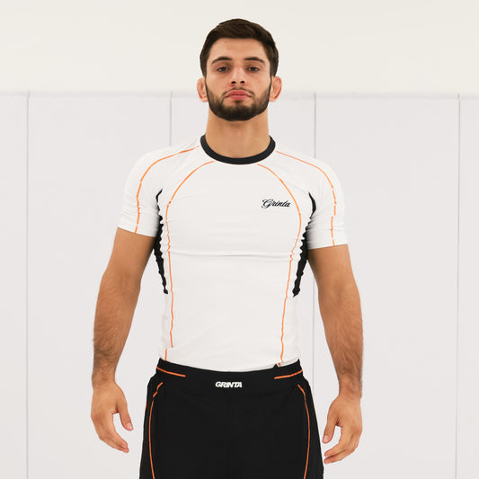 Flow Rashguard - White/Orange