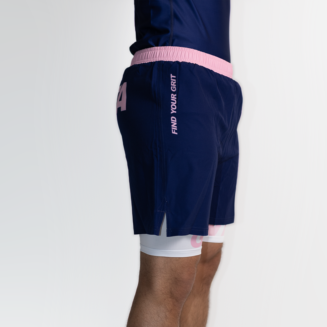 Core Hybrid Shorts 2.0 - Navy/Light Pink