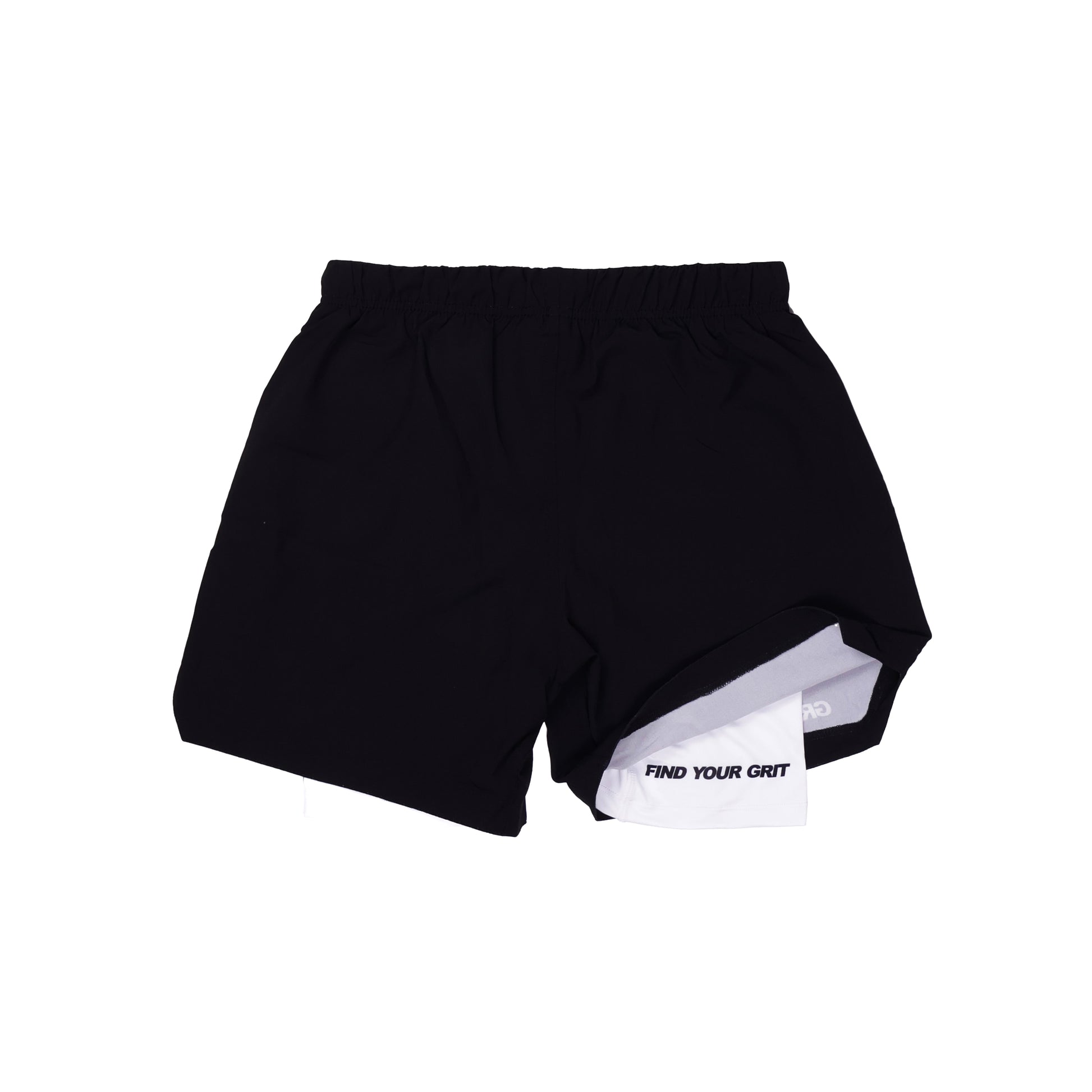 Hybrid 2-in-1 Shorts Black for BJJ and MMA – Quick-Dry, Four-Way Stretch Fabric with Built-In Compression Layer