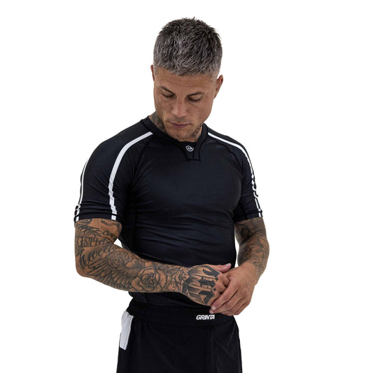 Onyx V-Neck Rashguard - Black
