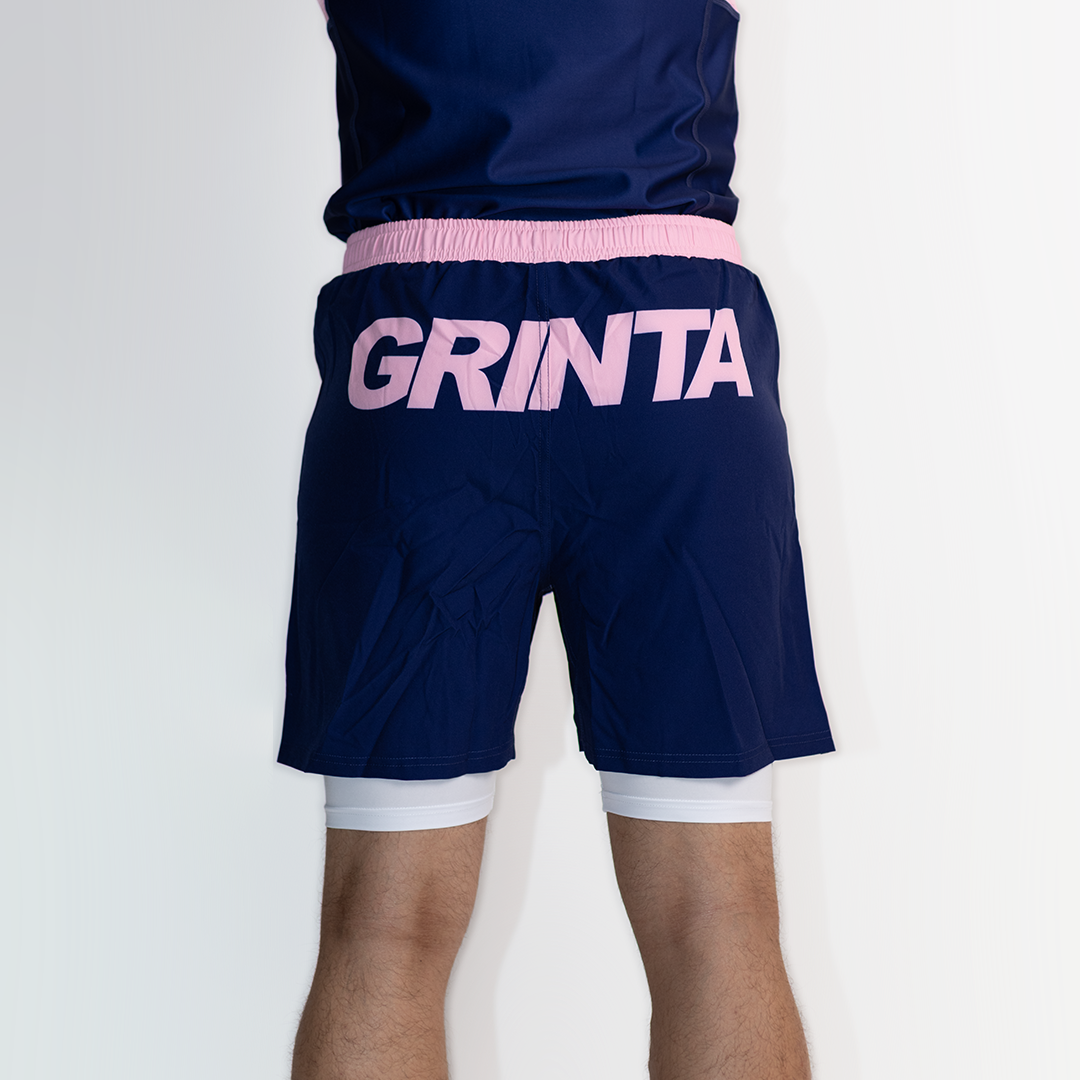 Core Hybrid Shorts 2.0 - Navy/Light Pink