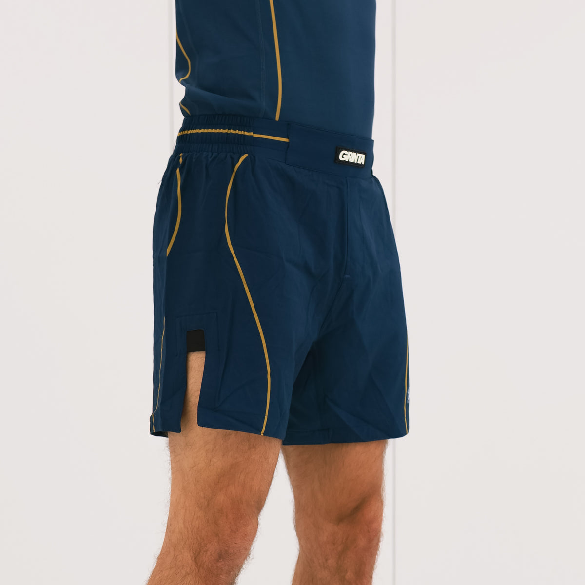 Flow Shorts - Steel Blue/Gold