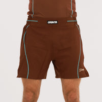 Flow Shorts - Brown/Sky Blue