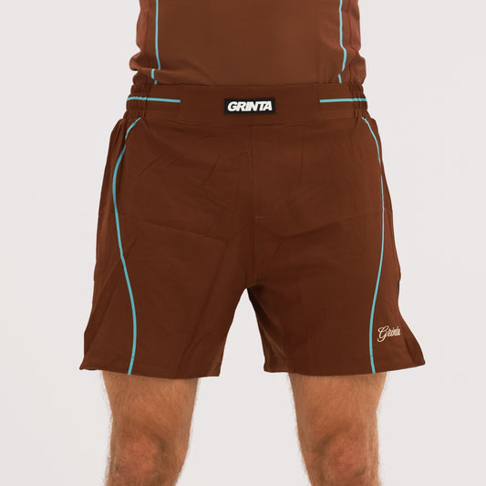 Flow Shorts - Brown/Sky Blue